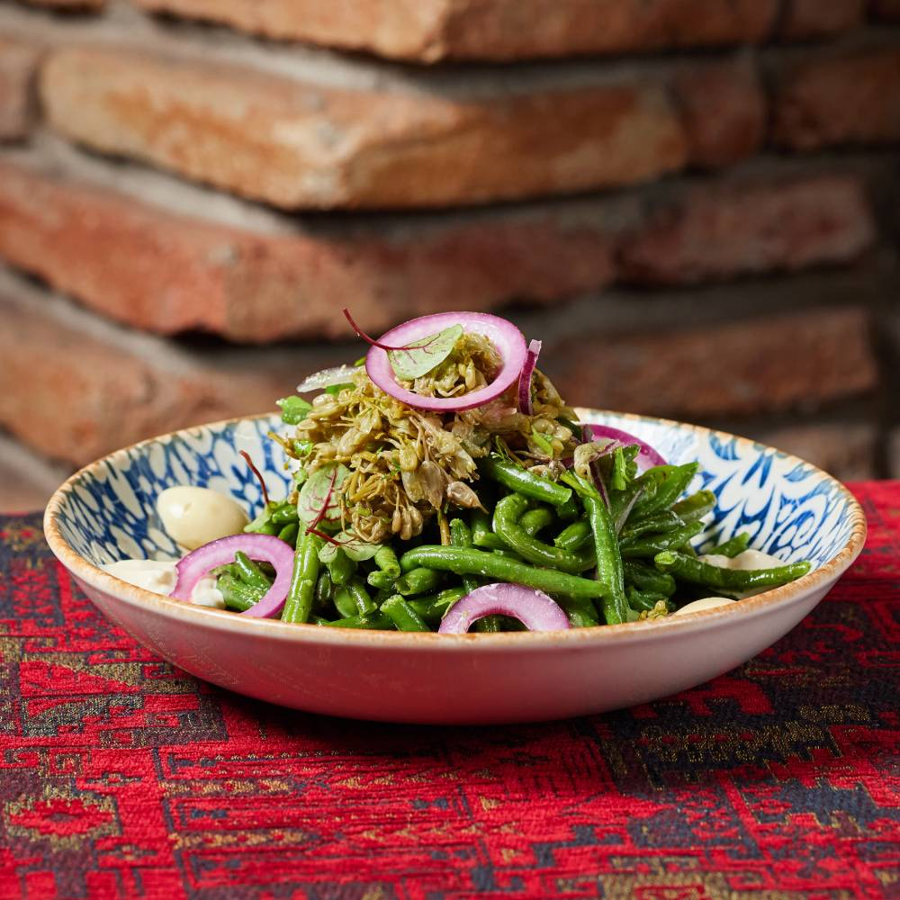 მწვანე ლობიოს სალათი