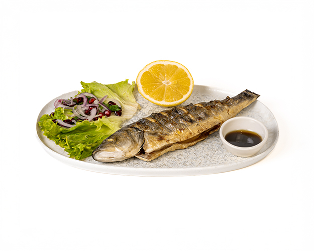 ნაკვერჩხალზე შემწვარი სიბასის მწვადი