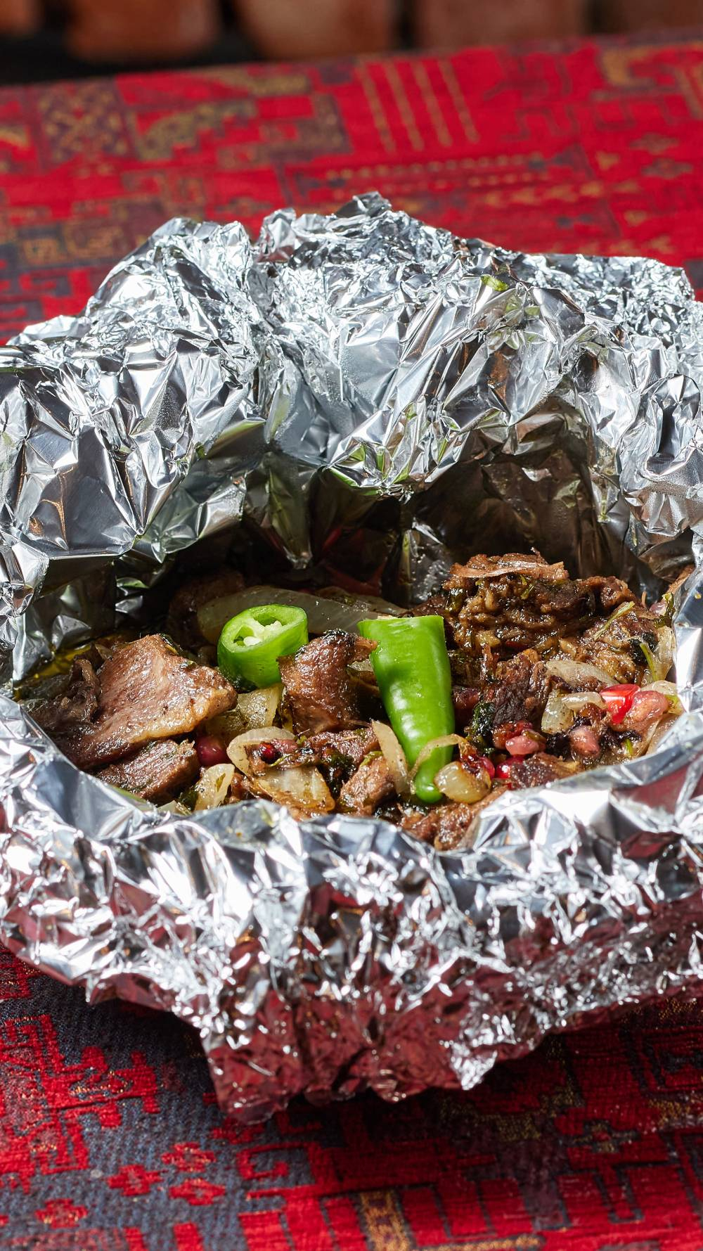 ჩაქონდრილი საქონლის ხორცით