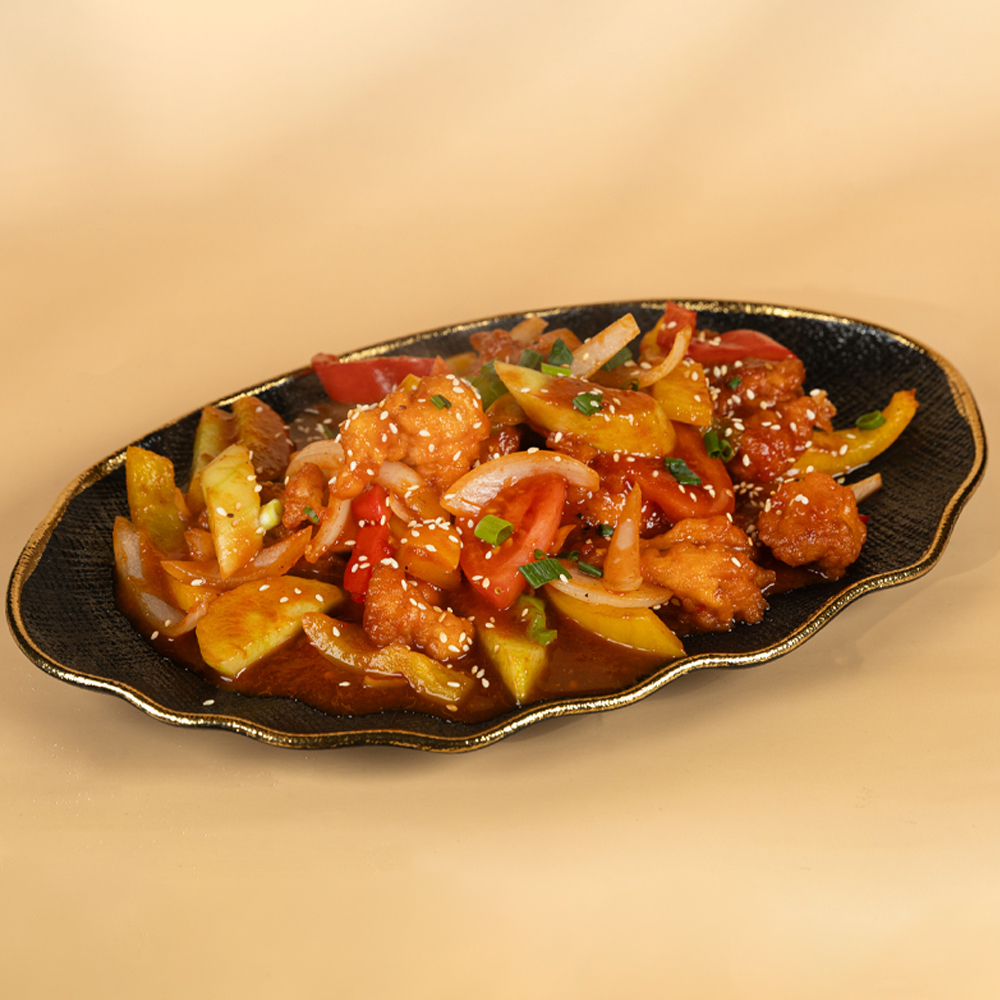 ქათამი ტკბილ-მჟავე სოუსით