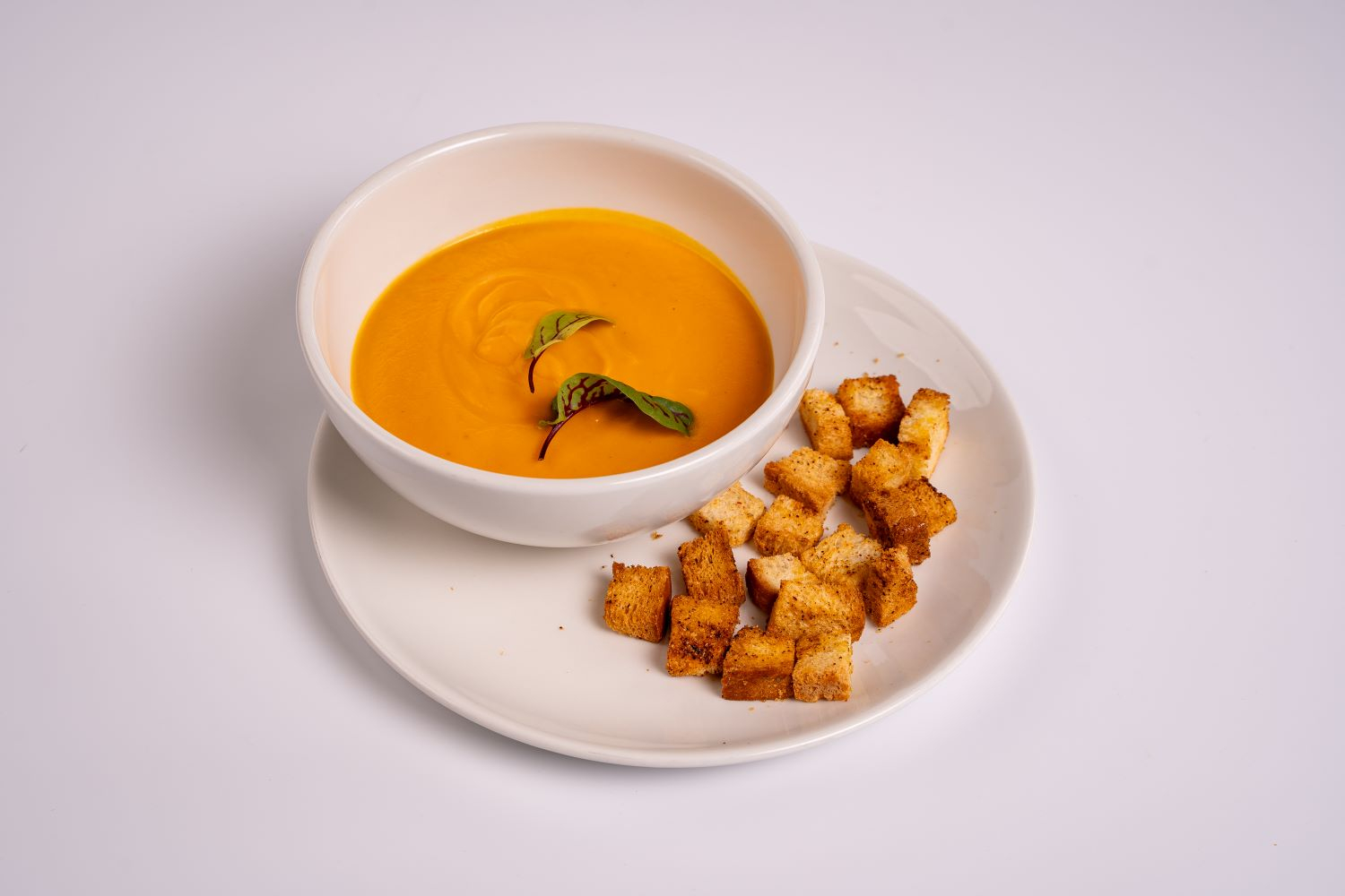 Pumpkin Cream Soup with Stracciatella