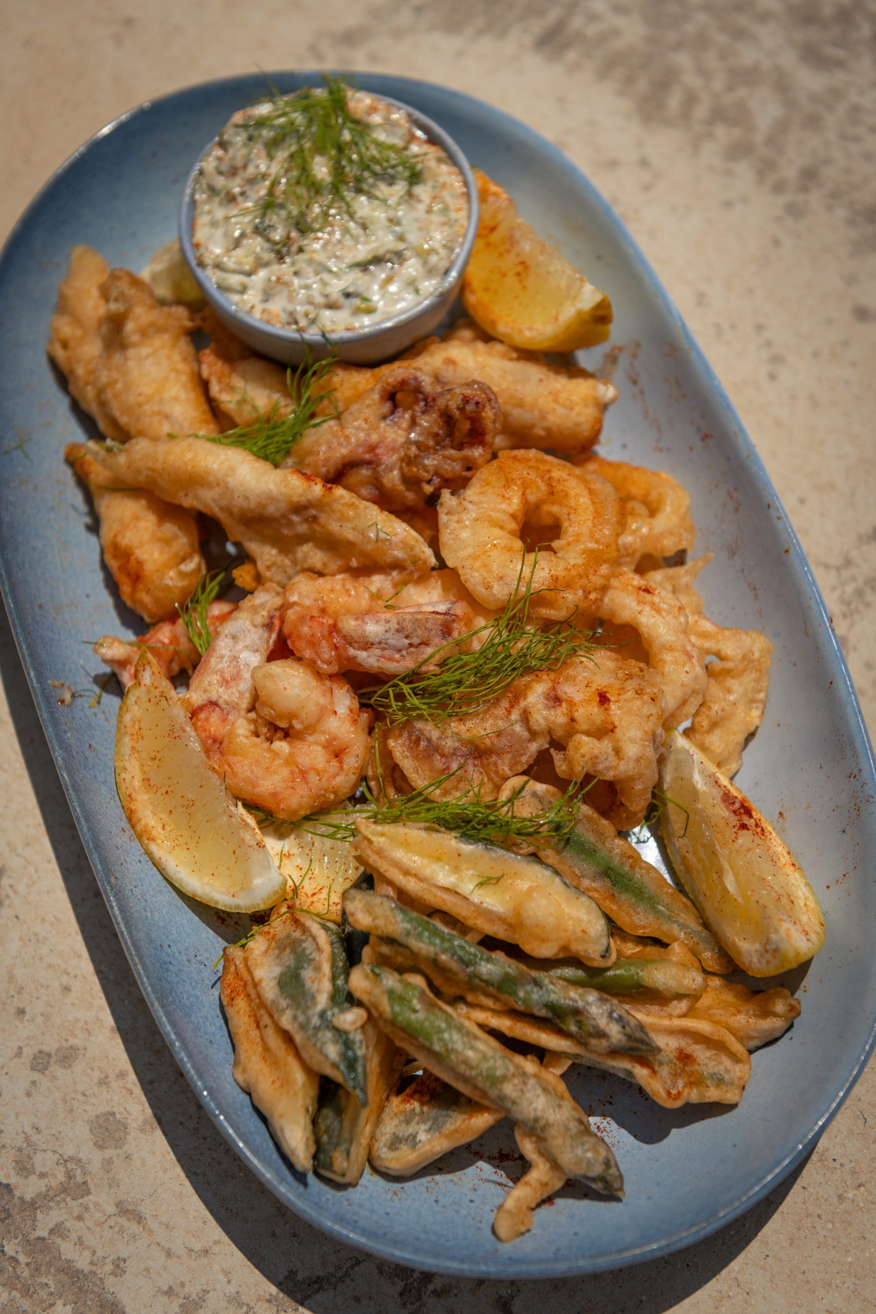 ზღვის პროდუქტების თეფში