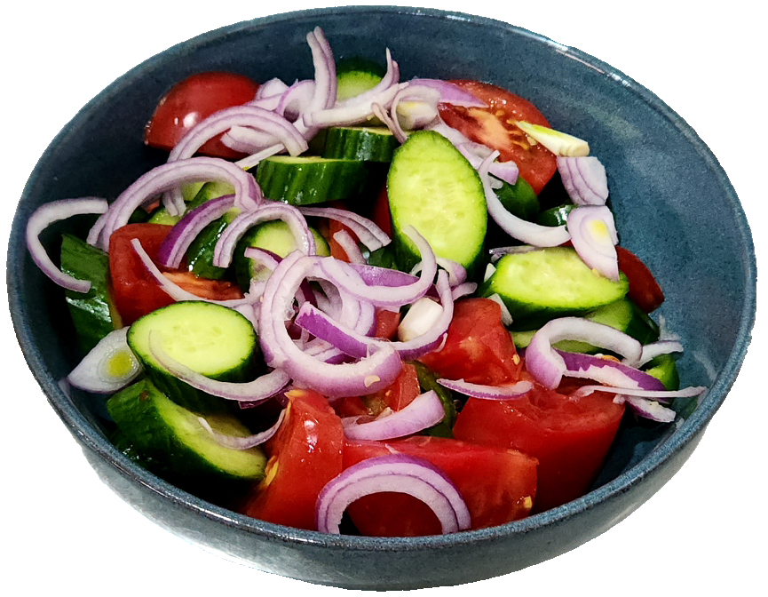 კიტრი-პომიდვრის სალათი